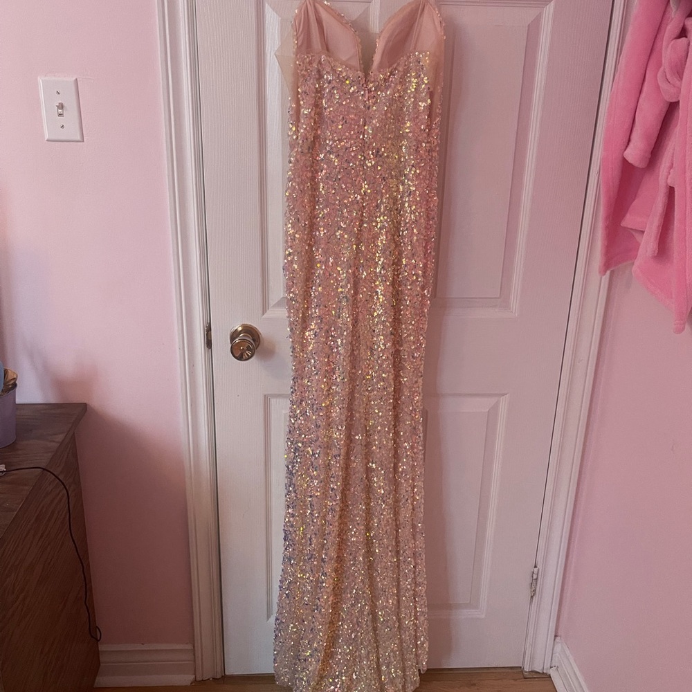 Cinderella grad/prom dress, size 4. Beautiful sequin gown.